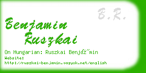 benjamin ruszkai business card